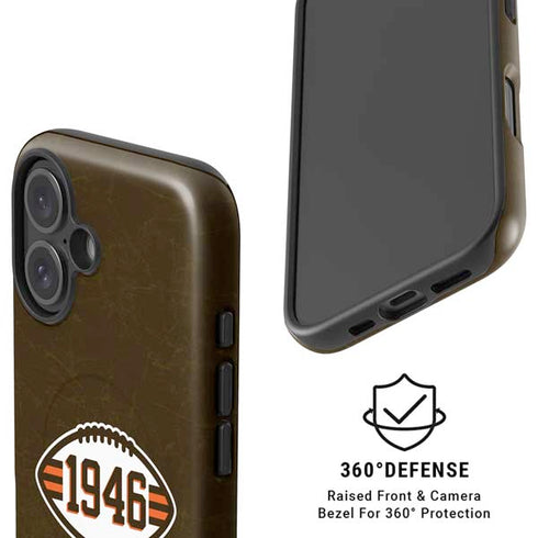NFL Cleveland Browns Alternate Distressed iPhone 16 Magsafe Impact Case
