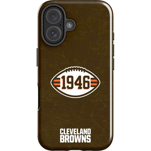 NFL Cleveland Browns Alternate Distressed iPhone 16 Plus Impact Case