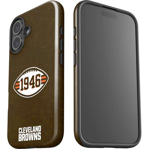NFL Cleveland Browns Alternate Distressed iPhone 16 Plus Impact Case