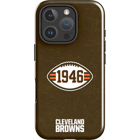 NFL Cleveland Browns Alternate Distressed iPhone 16 Pro Max Impact Case