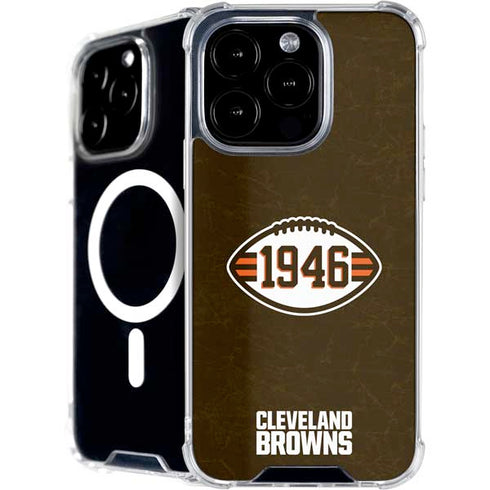 NFL Cleveland Browns Alternate Distressed iPhone 16 Pro Max MagSafe Case