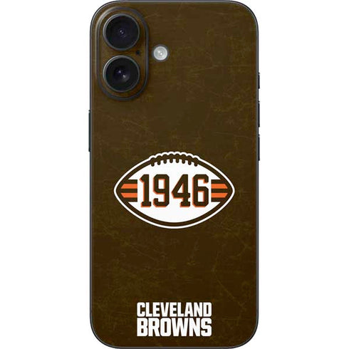 NFL Cleveland Browns Alternate Distressed iPhone 16 Skin