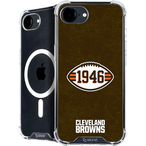 NFL Cleveland Browns Alternate Distressed iPhone 16e MagSafe Case