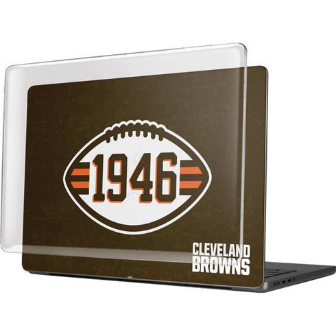 NFL Cleveland Browns Alternate Distressed MacBook Pro 14in (2021-24) Case plus Skin