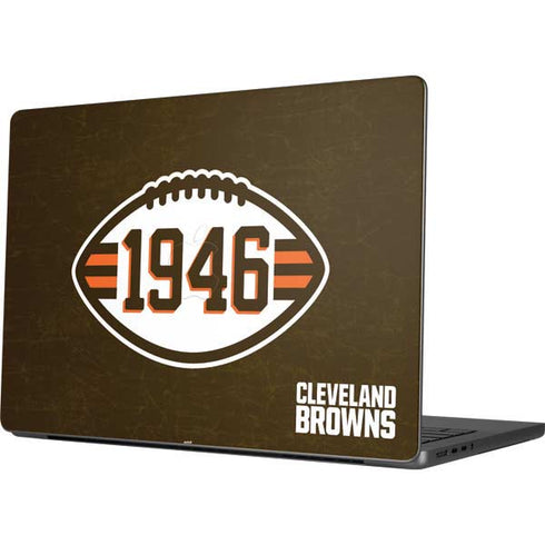 NFL Cleveland Browns Alternate Distressed Apple MacBook Pro 14-inch Skin