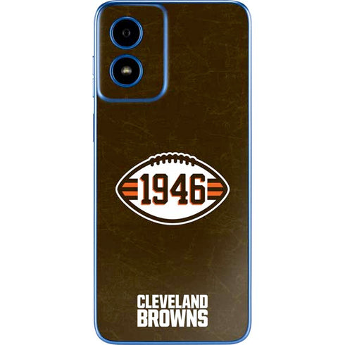 NFL Cleveland Browns Alternate Distressed Moto G Play 4G (2024) Skin