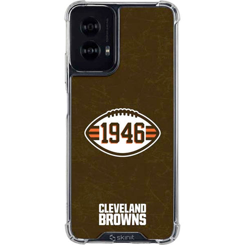 NFL Cleveland Browns Alternate Distressed Moto G Power 5G (2024) Clear Case