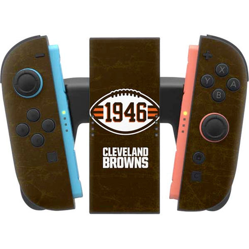 NFL Cleveland Browns Alternate Distressed Nintendo Switch 2 (2025) Joy-Con Controller Skin