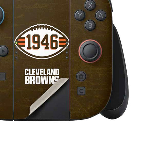 NFL Cleveland Browns Alternate Distressed Nintendo Switch 2 (2025) Joy-Con Controller Skin
