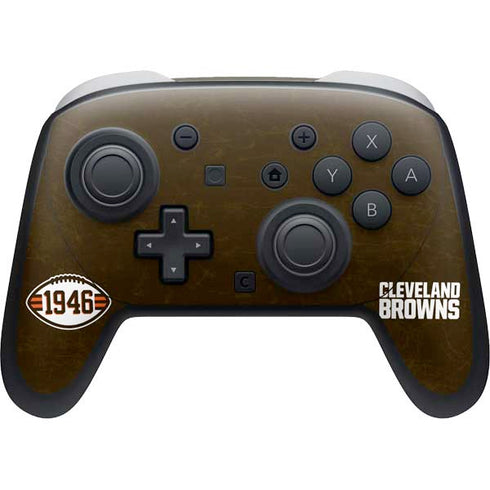 NFL Cleveland Browns Alternate Distressed Nintendo Switch 2 (2025) Pro Controller Skin