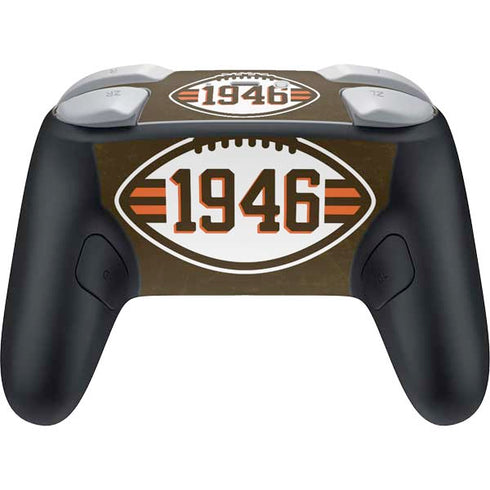 NFL Cleveland Browns Alternate Distressed Nintendo Switch 2 (2025) Pro Controller Skin