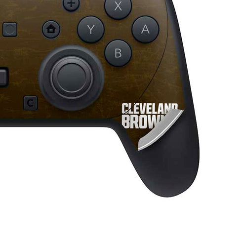 NFL Cleveland Browns Alternate Distressed Nintendo Switch 2 (2025) Pro Controller Skin