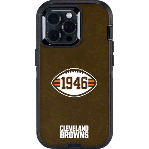 NFL Cleveland Browns Alternate Distressed Otterbox Defender iPhone Skin