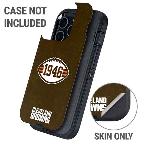 NFL Cleveland Browns Alternate Distressed Otterbox Defender iPhone Skin