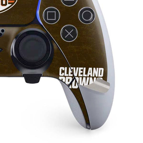 NFL Cleveland Browns Alternate Distressed PS5 DualSense Edge Pro Controller Skin
