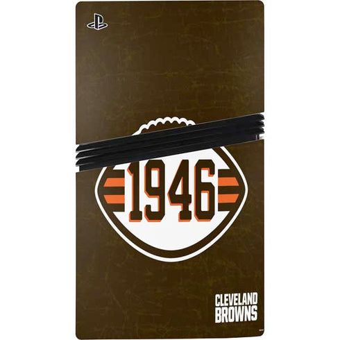 NFL Cleveland Browns Alternate Distressed PS5 Pro Console Skin