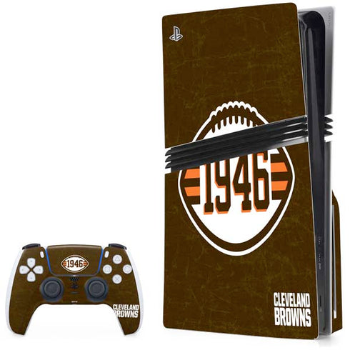 NFL Cleveland Browns Alternate Distressed PlayStation PS5 Skins