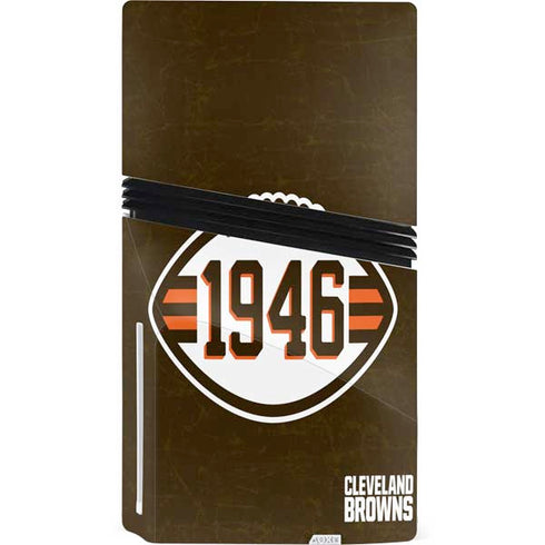 NFL Cleveland Browns Alternate Distressed PS5 Pro Disk Console Skin