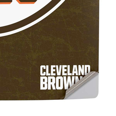 NFL Cleveland Browns Alternate Distressed PS5 Pro Disk Console Skin