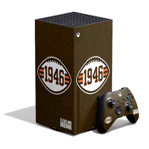 NFL Cleveland Browns Alternate Distressed XBox Series X Digital Edition Bundle Skin