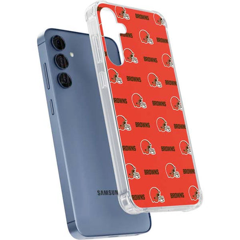 NFL Cleveland Browns Blitz Series Galaxy A55 5G Clear Case