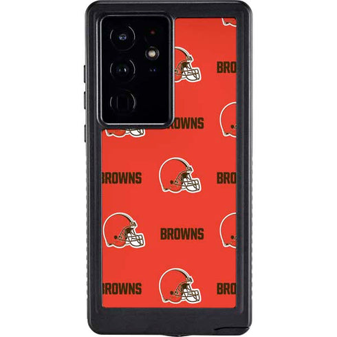 NFL Cleveland Browns Blitz Series Galaxy S24 Ultra Waterproof Case