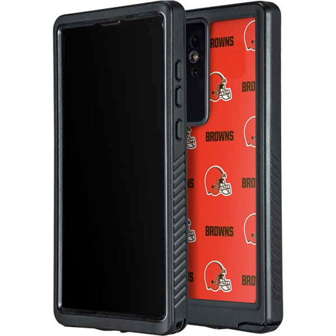 NFL Cleveland Browns Blitz Series Galaxy S24 Ultra Waterproof Case