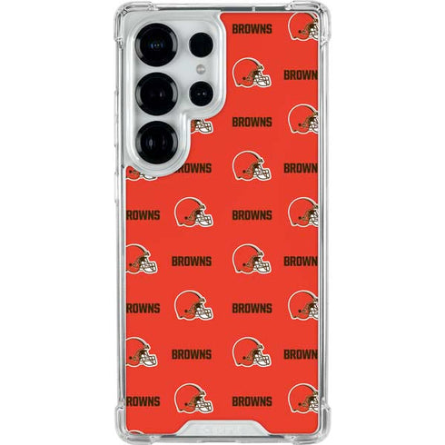 NFL Cleveland Browns Blitz Series Galaxy S25 Ultra Clear Case