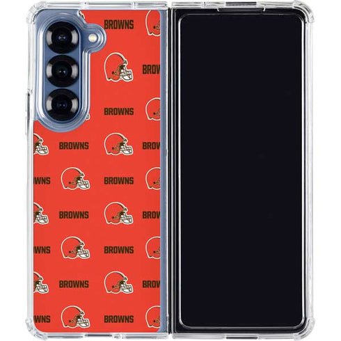 NFL Cleveland Browns Blitz Series Galaxy Z Fold6 Clear Case