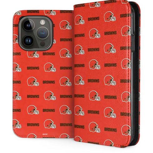 NFL Cleveland Browns Blitz Series iPhone 15 Pro Folio Case
