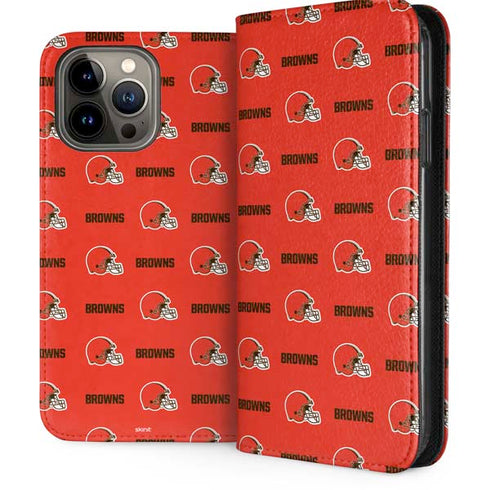 NFL Cleveland Browns Blitz Series iPhone 15 Pro Max Folio Case