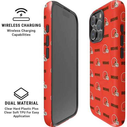 NFL Cleveland Browns Blitz Series iPhone 16 Pro Magsafe Impact Case