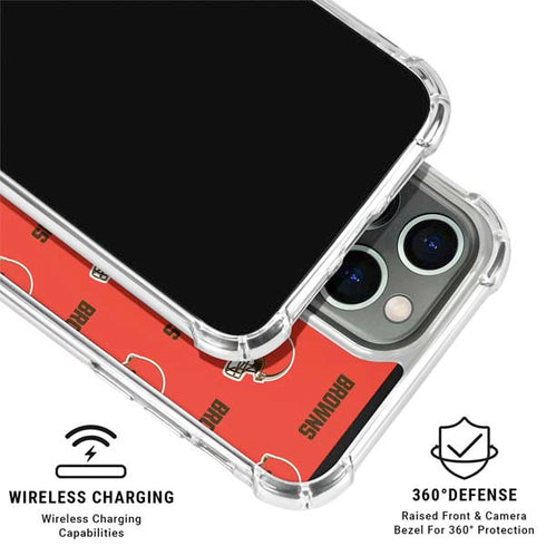 NFL Cleveland Browns Blitz Series iPhone 16 Pro Max Clear Case