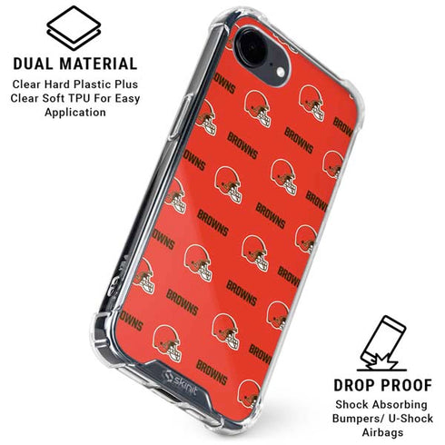 NFL Cleveland Browns Blitz Series iPhone 16e Clear Case
