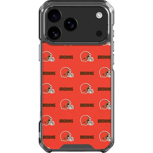 NFL Cleveland Browns Blitz Series iPhone 18 Pro Max Clear Case