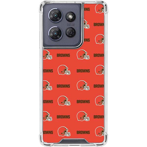 NFL Cleveland Browns Blitz Series Moto G 5G (2025) Clear Case