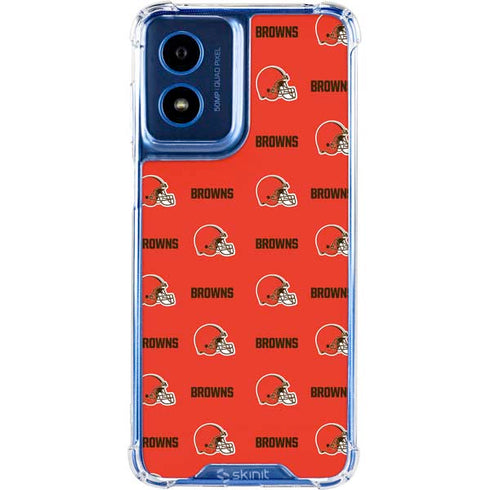 NFL Cleveland Browns Blitz Series Moto G 5G (2024) Clear Case