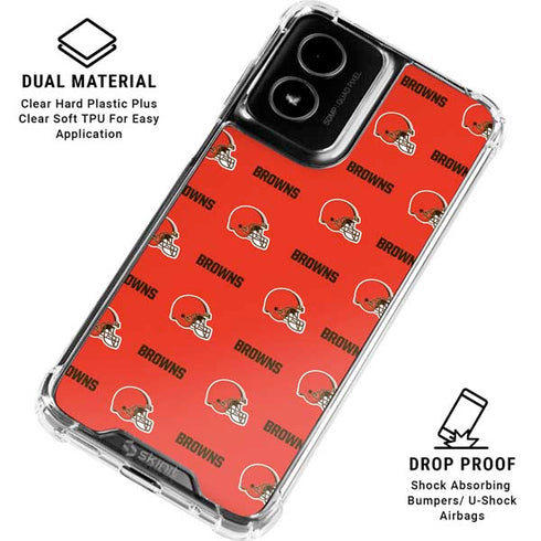 NFL Cleveland Browns Blitz Series Moto G Power 5G (2024) Clear Case