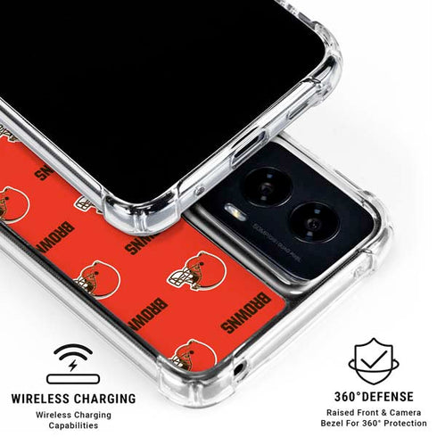 NFL Cleveland Browns Blitz Series Moto G Power 5G (2024) Clear Case