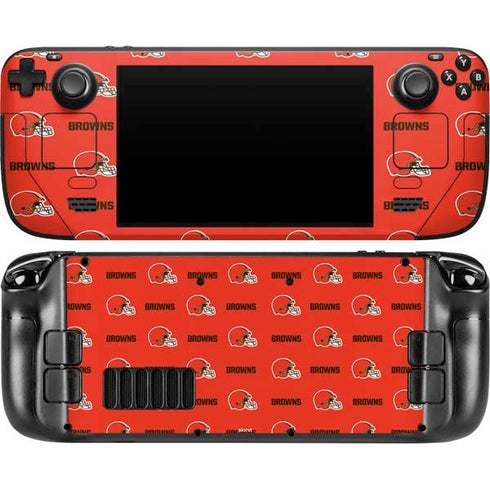NFL Cleveland Browns Blitz Series Steam Deck Handheld Gaming Computer OLED Skin