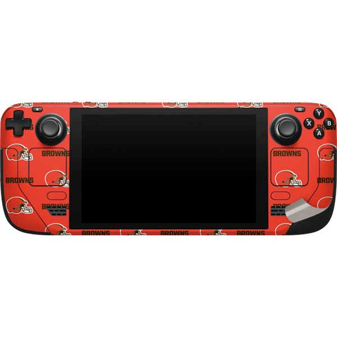 NFL Cleveland Browns Blitz Series Steam Deck Handheld Gaming Computer Skin