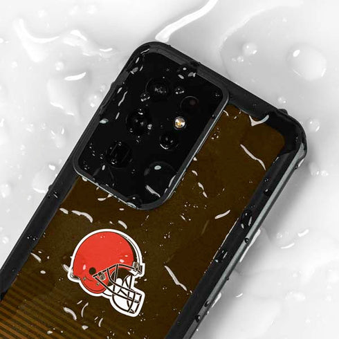 NFL Cleveland Browns Breakaway Galaxy S24 Ultra Waterproof Case