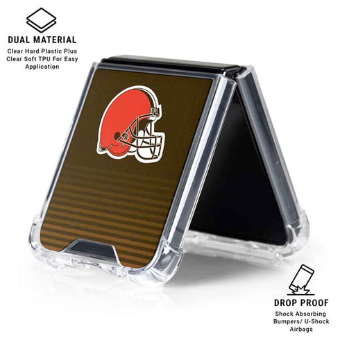 NFL Cleveland Browns Breakaway Galaxy Z Flip6 Clear Case