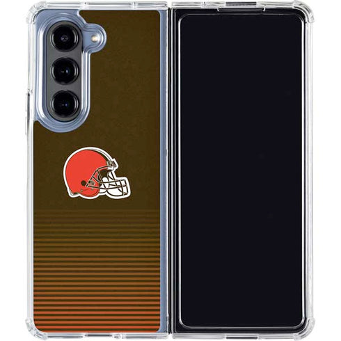 NFL Cleveland Browns Breakaway Galaxy Z Fold5 5G Clear Case