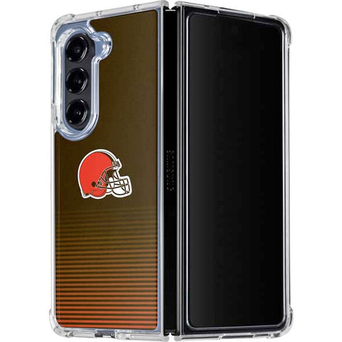 NFL Cleveland Browns Breakaway Galaxy Z Fold5 5G Clear Case