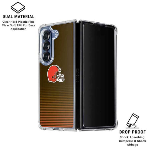 NFL Cleveland Browns Breakaway Galaxy Z Fold6 Clear Case