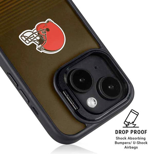 NFL Cleveland Browns Breakaway iPhone 15 Plus Kickstand Case