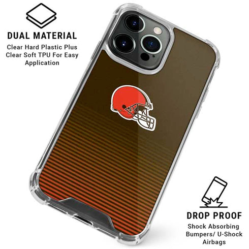 NFL Cleveland Browns Breakaway iPhone 16 Pro Clear Case