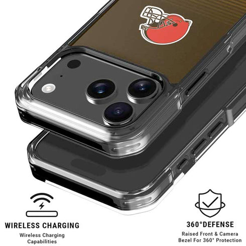 NFL Cleveland Browns Breakaway iPhone 18 Pro Clear Case