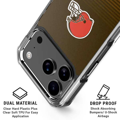 NFL Cleveland Browns Breakaway iPhone 18 Pro Clear Case